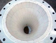 alumina ceramic reducing-diameter pipe