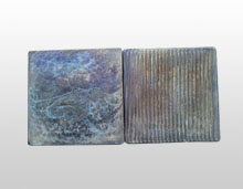 front and back side of cast basalt tile